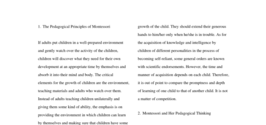 Qual è la visione pedagogica di Maria Montessori?